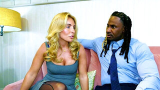 Bonnie Blue and Jax Slayher in a hot interracial scene