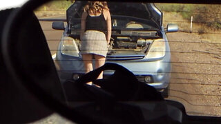 Oily babe with small tits getting fucked in POV