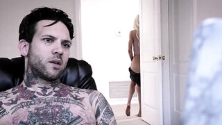 Blonde teen Elsa Jean's pink twat gets piped down hardcore