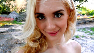 Sex on a picnic blanket with a 19 year old blonde cutie