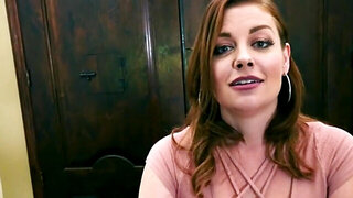 MILFy lady with a confident grin is going to screw around