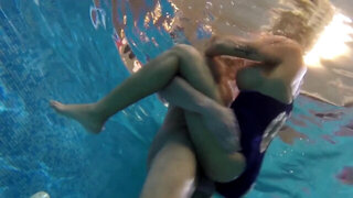 Ava Campos is fucking with a stranger in the swimming pool