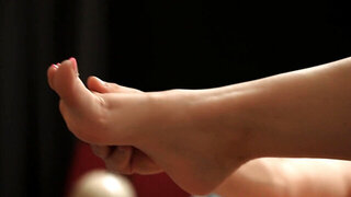 Romantic foot fetish fuck with a thick blondie