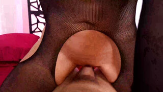 Angela White uses her massive boobs to make him hard