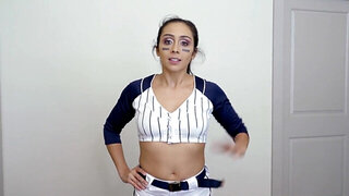 Stepmom puts on her baseball uniform for a threesome