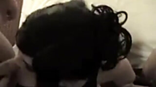 Lovely crossdresser gets group-banged