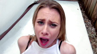 Man doesn't care anything but trimmed pussy of neighbor's wife