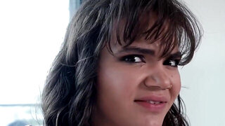Chubby teen Naudi Nala's hairy wet beaver satisfied