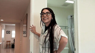aRealtor babe in cute glasses getting fucked in a POV scene