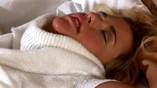 Gorgeous blonde GF is obsessed with sucking her BF off