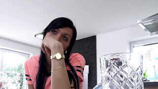 Creampie fucking for the woman that owes money