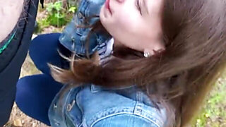 Going deep in the woods with his girlfriend and  banging her