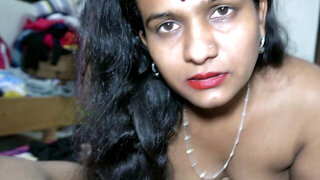 Attractive cougar from India goes crazy on a cock