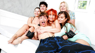 Passionate nasty students seduced and fucks dude cock in orgy