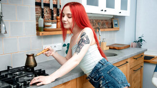 Attractive red haired babe wants solo time to smashes clitoris