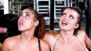 Two MILFs with crazy curves fuck in a sweaty threesome