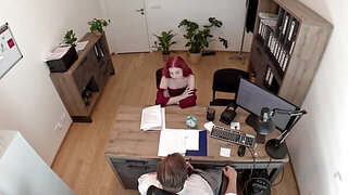 Redheaded is going to get fucked from behind, bent over