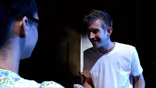 Busty bruntte babe is having fun with this fellow