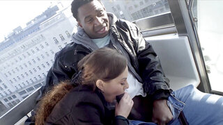 Tina Kay is in public and she has sex on the Ferris wheel