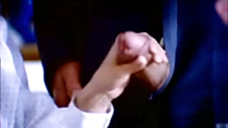 Superb student gives morning hand job