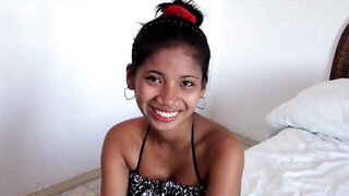 Adorable Asian is going to worship cock and bang hard