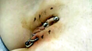 Getting my outer liabia pierced with eight cbr rings at once