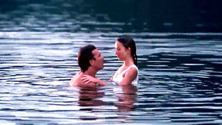 MILFs in wet clothes hugging sticking out boobies