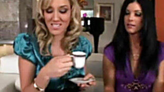 Ahryan Astyn, India Summer and Alana Evans play with the but