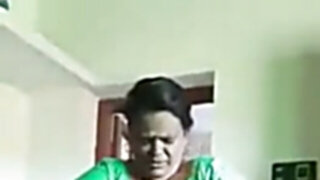 Married woman from India puts on clothes on webcam