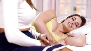 Sexy daughter offers her twat to her mom to calm her down