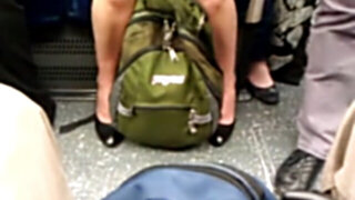 Upskirt on London Tube