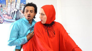 Arab wife treats herself with plenty of dick in foot fetish kinks