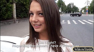 Cute teen Foxy Di anal fucked in public