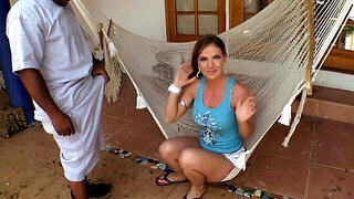 Luscious brunette MILF lady needs a black monster cock right now