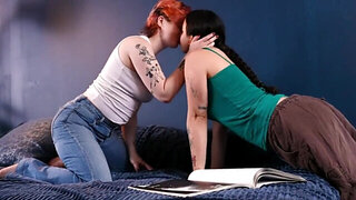 Two hairy girls with meaty asses are going to get off