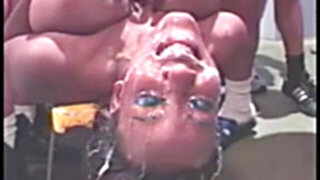 100 men jism on her face giant bukkake