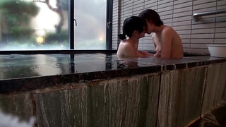 Real Japanese housewife seduces a random straight girl