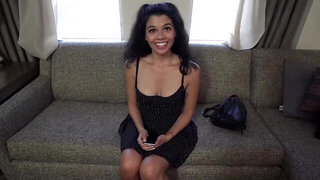 Exotic girl with beautiful hair gets banged