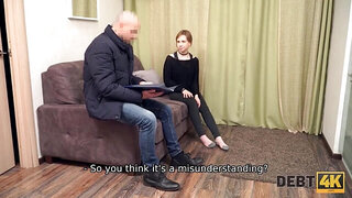 Teen Russian debtor pays for gadgets with her cunt