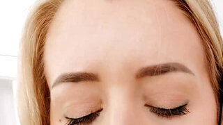 Blonde with a pretty face is going to get rammed hard