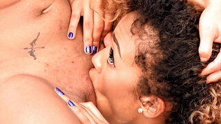 Exotic teen gets revenge on BF by having fun with his mistress