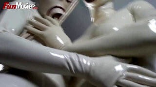 Latex pissing lesbians