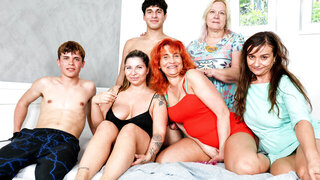 Passionate nasty students seduced and fucks dude cock in orgy