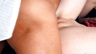 Horny Babe In The Family Foursome Drooling On Dicks