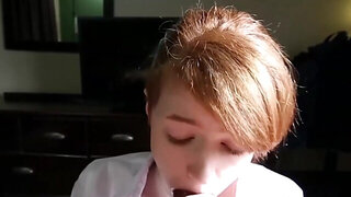 Housekeeping hoe is going to get blasted from behind
