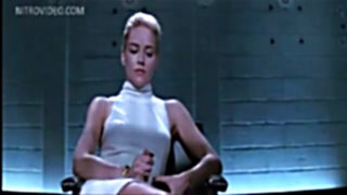 Celeb Sharon Stone showcasing her cunt
