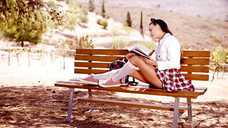 Elizabeth T is a cutie who plays with a sex toy