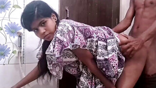 Big booty brunette in the bathroom fucked in a sex tape