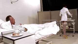 Sexy doctor fucking her lucky patient like a total slut