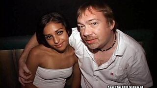 Petite Latina Bukkake in Porno Theater